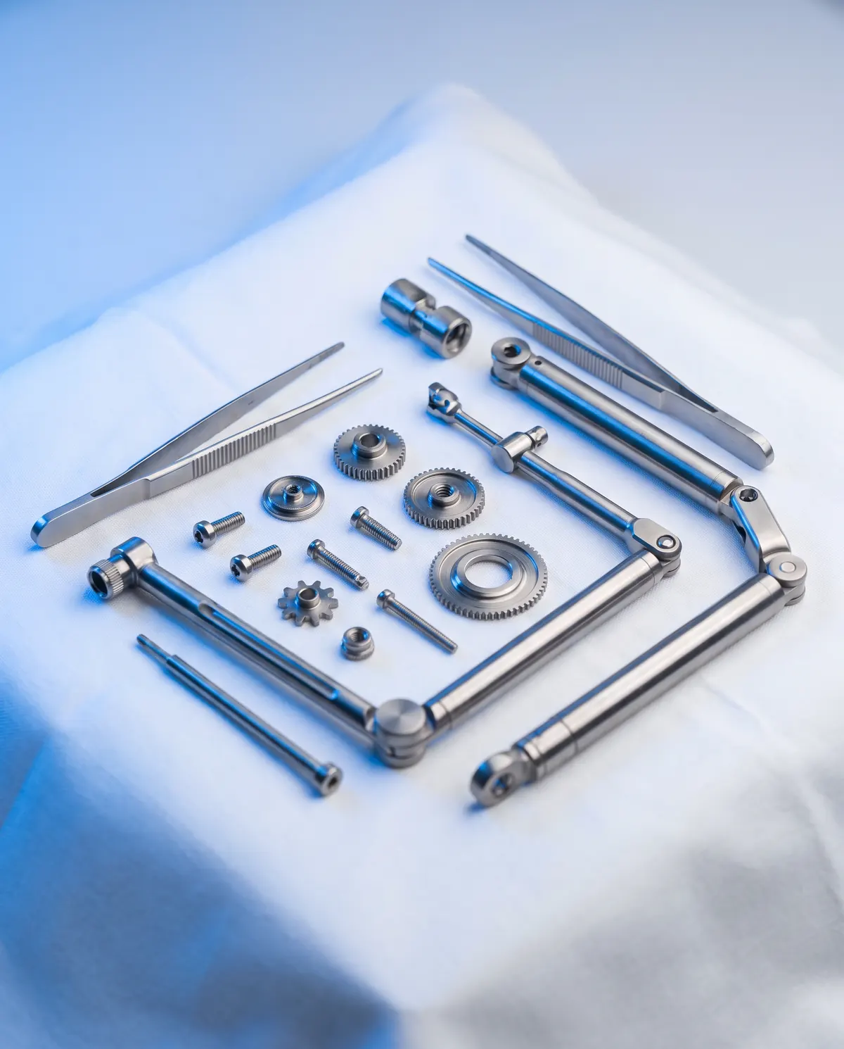Titanium en RVS componenten voor medische apparatuur